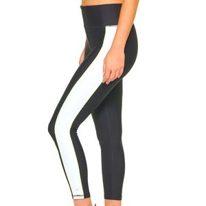 Colorblock Leggings with front zipper by dkny